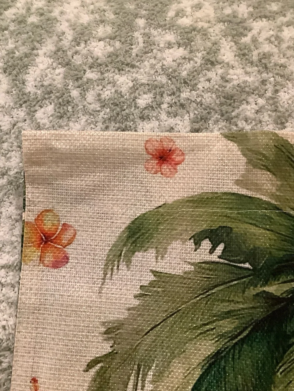 Hello Sunshine Tropical Palm Coconut Floral Small Garden Flag Burlap NWT